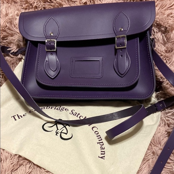 The Cambridge Satchel Company Handbags - Stunning Purple Cambridge Leather Satchel – Handmade in UK, Must-Have Classic!